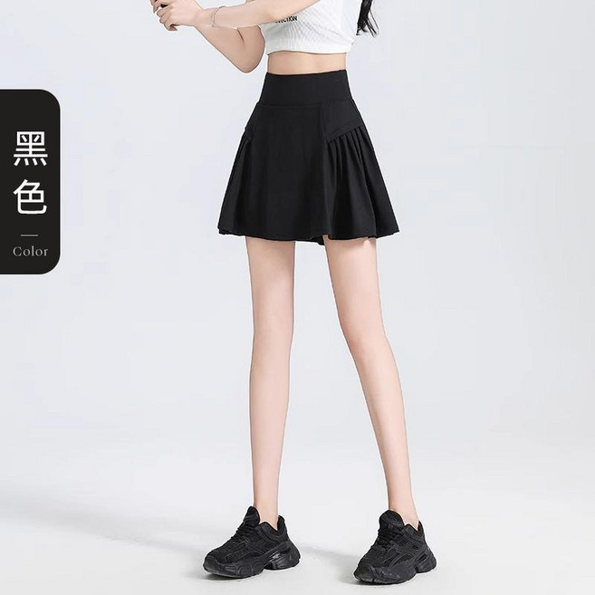 羽毛球運動裙女夏季薄款跑步健身短裙含安全褲防走光