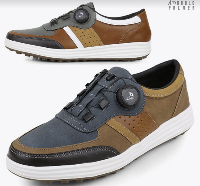 아놀드파마 남성 다이얼 골프화 미끄럼방지 스니커즈 정장 캐쥬얼 컴포트화 남자 발편한 신발