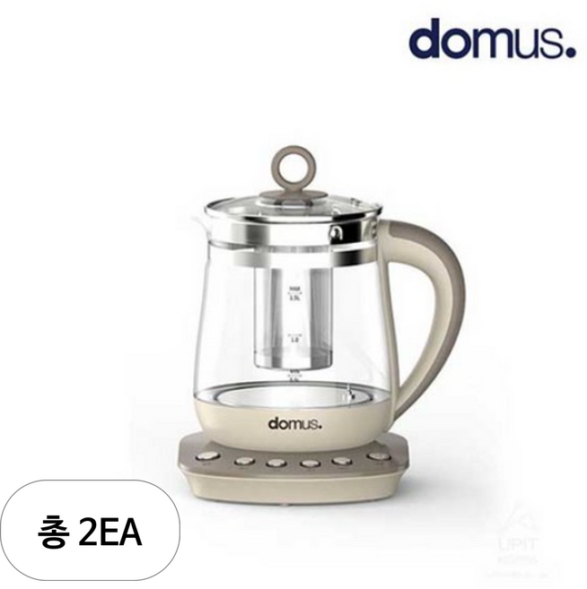 도무스 티칸 유리 보온 티포트 1.5L DMEK-A1508GF 보온유리티포트 전기포트 멀티포트 커피포트