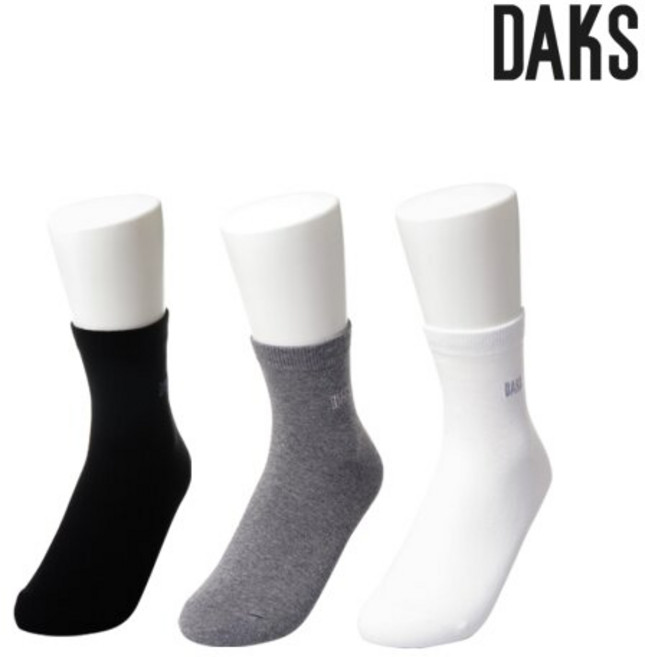 닥스 여성 무지롤탑 중목 양말 3족세트