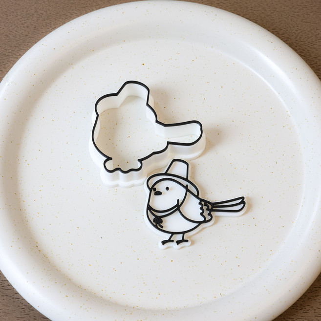 절하는 다람쥐 토끼 동물 명절 쿠키틀 쿠키커터, 1개, 3. 갓쓴까치