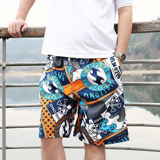 루즈핏 남자 수영복 바지 여름 반바지 비치팬츠 5부