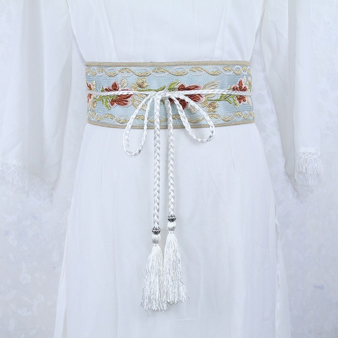 HARANG 한복 허리띠 돌띠 허리 장식 장신구 복고풍 전통 수 스트랩 벨트 술띠