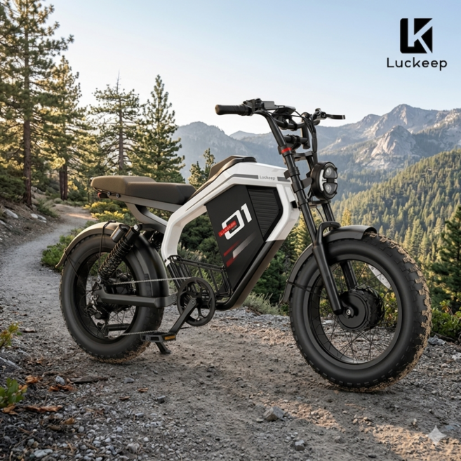 Luckeep 전기자전거 자토바이 배달용 고출력 출퇴근용 52v 2000w M5 Ultra, 그레이, 알루미늄