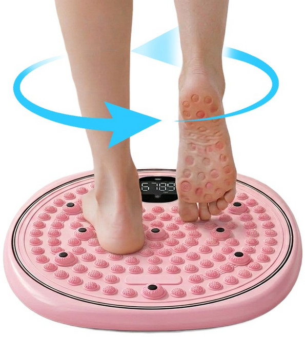 Nicoliley 지압 트위스트 지압매트, 핑크색, 1개