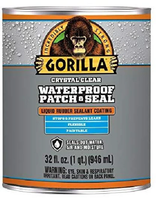Gorilla 워터프루프 패치 씰 리퀴드 고무 실란트 크리스탈 클리어 946ml, Clear, 1개 - 쿠팡