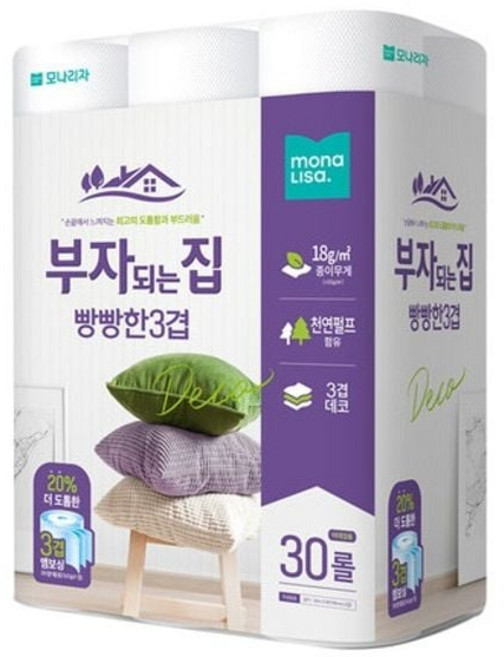 무향 30m 물에녹는 집들이 비데 부자되는집 30롤 3겹데코, 30, 1
