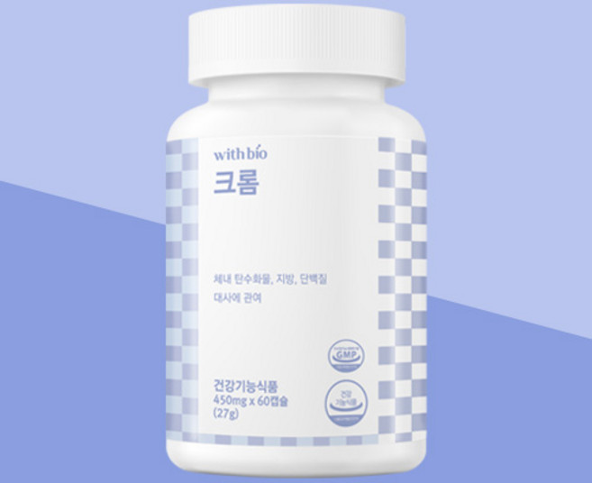 체내 탄수화물 지방 단백질 대사엔 크롬, 1개, 60정