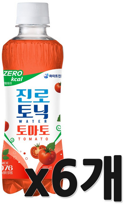 진로 토닉워터 토마토, 300ml, 6개
