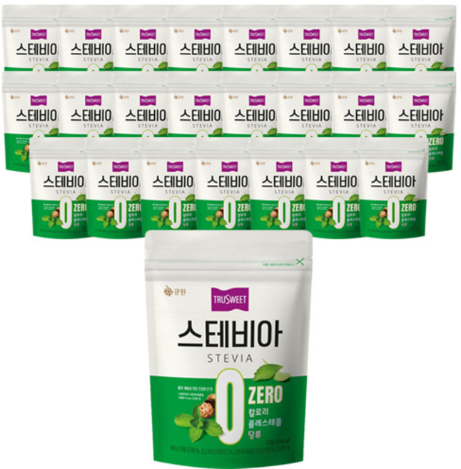 큐원 트루스위트 스테비아 / 에리스리톨 설탕대체 감미료, 170g, 24개
