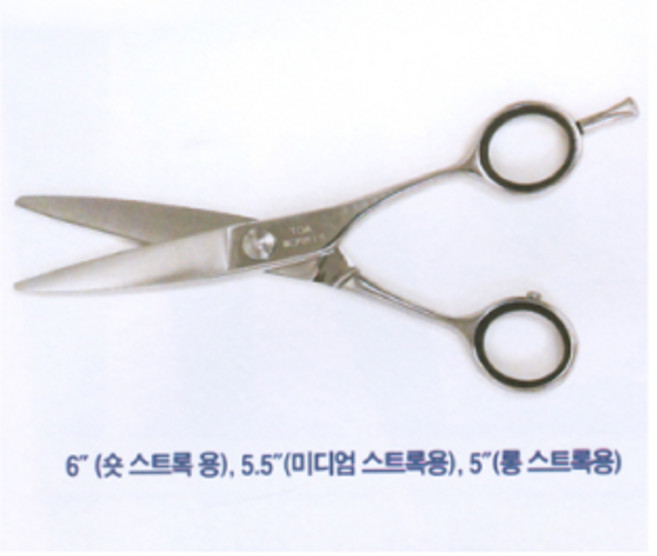 토아 모리스 가위 5.5인치 미디엄스트록용 (오른손)MADE IN JAPAN, 1개