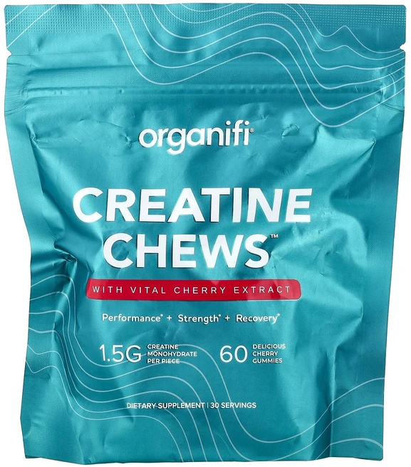 Organifi Creatine Chews™ 체리 맛 구미젤리 60개 Organifi (오가니파이), 1개, 1개 - 쿠팡