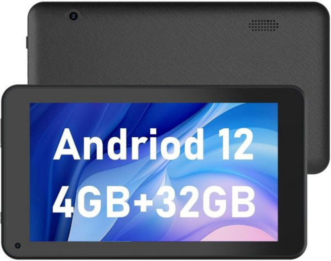 태블릿PC 안드로이드 12 태블릿 7인치 4GB RAM 32GB ROM/ 1TB 확장형 1.6GHz 쿼드코어 프로세서 컴퓨터 1024 600 IPS 터치스크린 5MP 듀얼 카메, 안드로이드 12 태블릿, 7인치 4GB 램 32GB 저