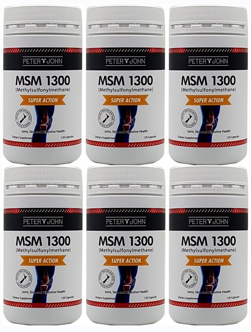 피터앤존 MSM 식이유황 1300 120캡슐, 6개, 120정