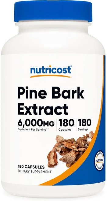 뉴트리코스트 소나무 껍질 추출물 6000mg 캡슐 180정 1개, 4개 - 쿠팡