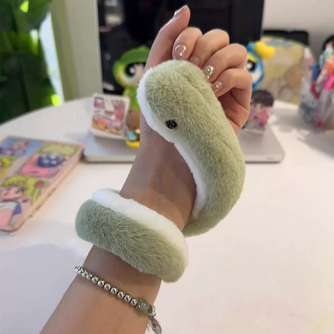 蛇年吉祥物毛絨玩偶 小青蛇公仔可愛搞怪佈娃娃 小禮物擺件, 1個, 小青蛇【38cm】,38cm