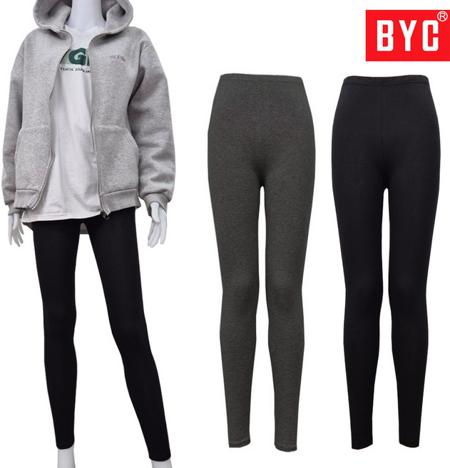 BYC 면스판 9부 레깅스 여성쫄바지 면타이즈 데일리 여자 무지레깅스