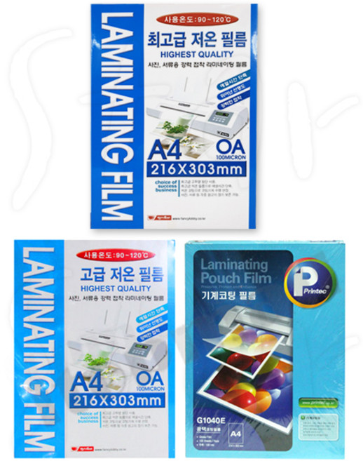 저온 필름 216x303mm 100매 A4용지 코팅필름, 단품