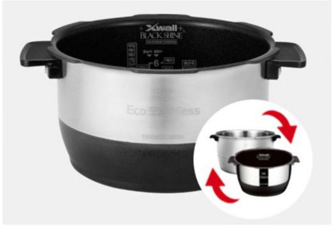 쿠쿠전자 DHAS069FW 밥솥 정품 6인용 와이드 앤 플랫 IH에코스텐리스 내솥E, 1개