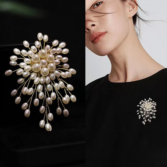 FANSYLI 브로치 패션 진주 비즈 옷핀 한복브로치 데일리 정장 진주브로치 선물 20250309J023