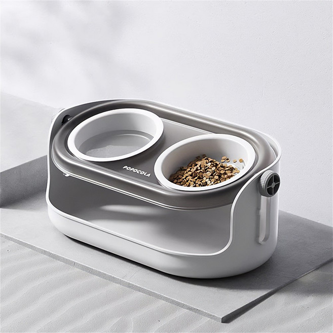 높이조절 강아지 밥그릇 식탁 대형견 물그릇 고양이 식기, 1개, 3단