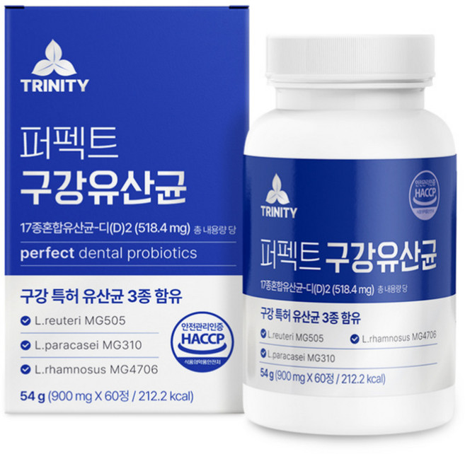 [판매1위] 구강유산균M18 식약청인증 닥터파이토 / 퍼펙트 구강 유산균, 1개, 60정