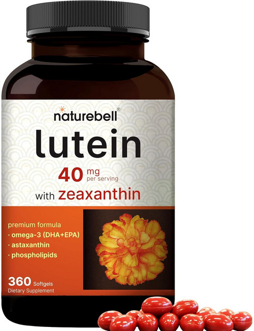 Naturebell 루테인 40mg 제아잔틴 오메가3 아스타잔틴 함유 360캡슐 눈건강 영양제, 1개, 360정
