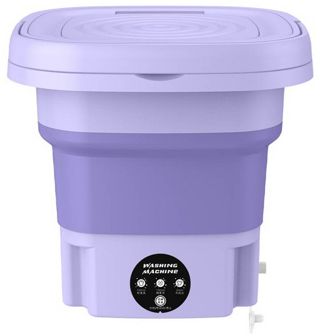 BuyChoo 접이식 미니 세탁기 9L, 라벤더 퍼플 + 민트 그린, MLSC-01