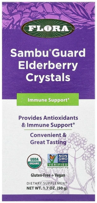 플로라 삼부 가드 엘더베리 크리스탈 1.7온스 50g Flora Sambu Guard Elderberry Crystals 1.7oz, 1개 - 쿠팡