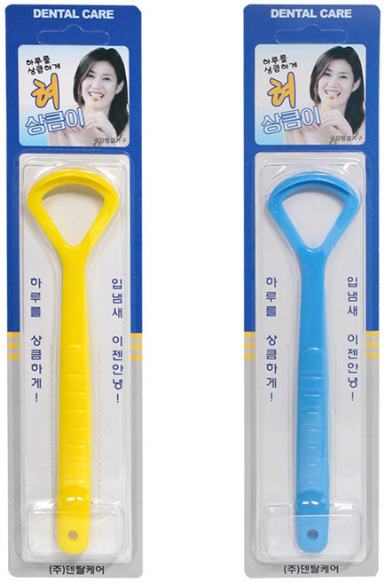 혀상큼이 혀클리너 혀크리너 백태제거(색상랜덤발송), 1개