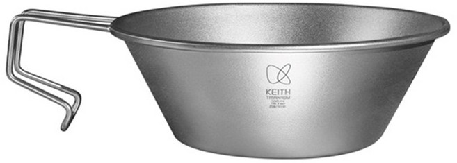 Keith 鎧斯 Ti5330 純鈦雪拉碗 300ml, 鈦金屬原色, 1個