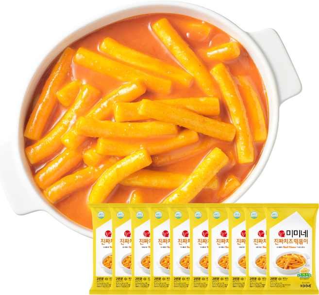 [미미네] 진짜치즈 떡볶이 480g (총20인분), 10개