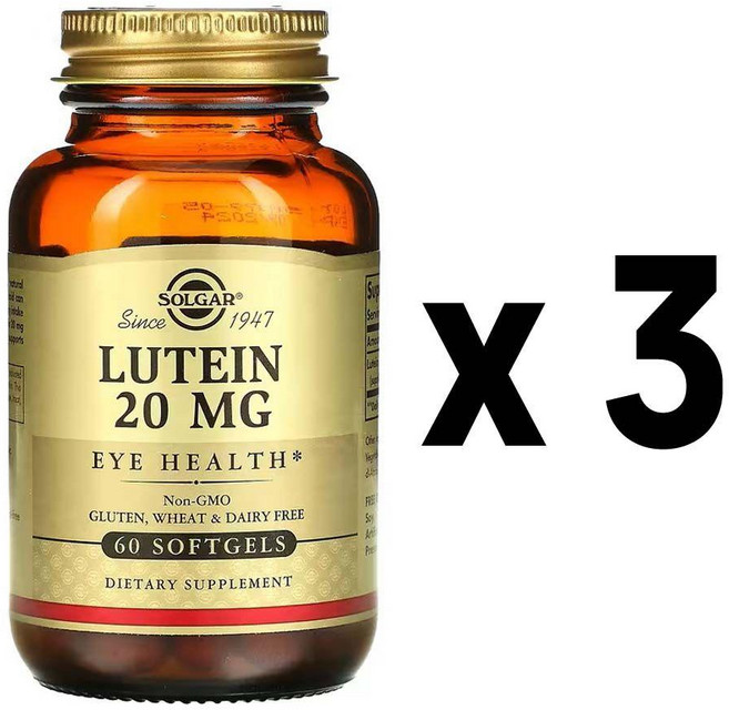 솔가 루테인 20mg 소프트젤, 60정, 3개