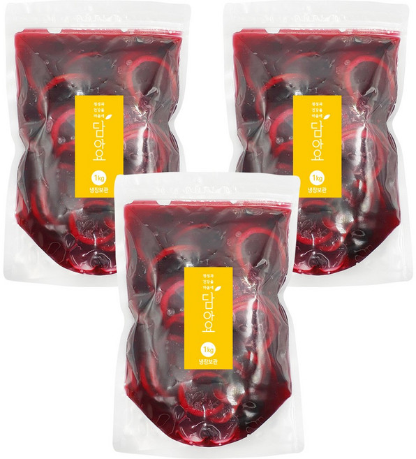 담아요 수제 베리청(정백당), 3개, 1kg