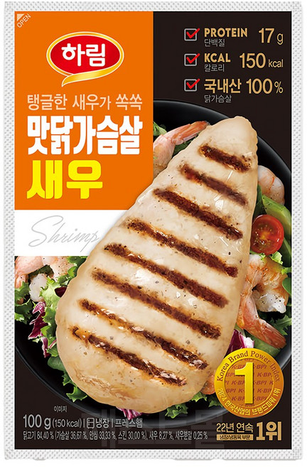 하림 맛닭가슴살 새우, 1개, 100g