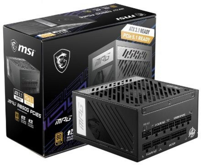 MSI MPG A850G 80PLUS골드 풀모듈러 ATX3.1 PC 파워서플라이 PSU, MSI MPG A850G 80PLUS 골드