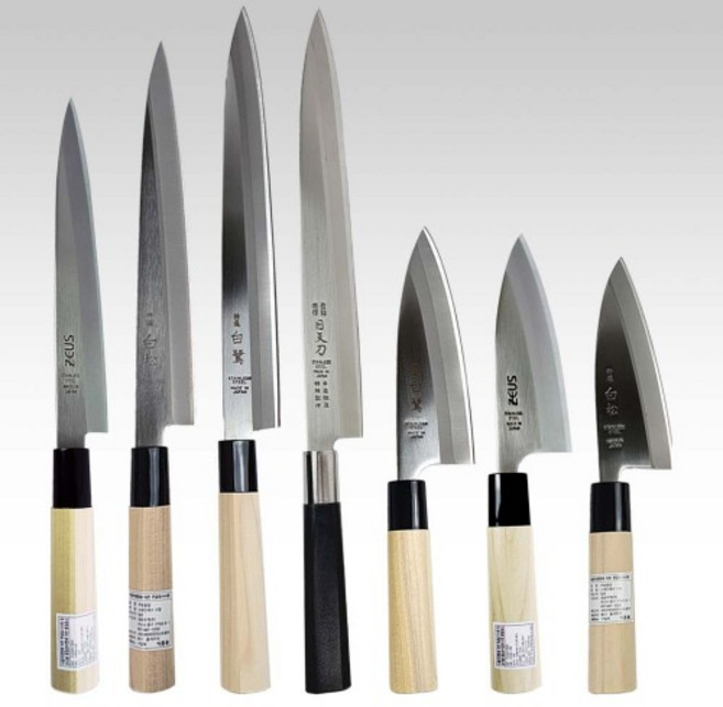 일본 백송 특선 사시미칼 좌수용 좌수도 210mm, 1개, 왼손