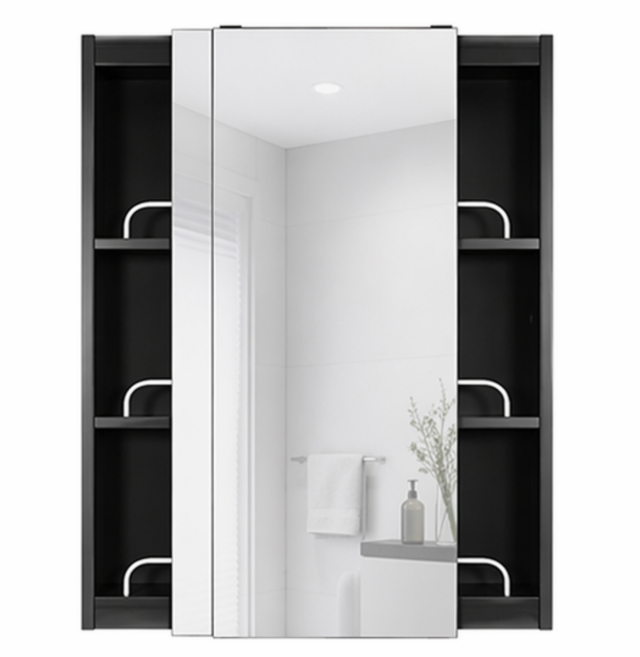 샘바스 미니슬라이드장 (1~3일 이내 출고) 2도어 전면거울 욕실장 여닫이 이쁜 인테리어 수납 화장실 주문제작가능, A타입, 배송 메모에 색상/타입 기재해주세요, 1개