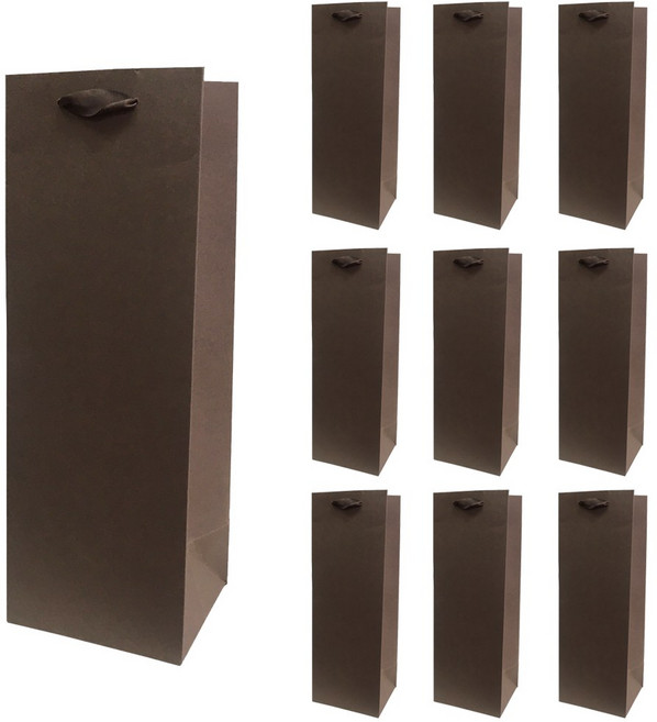 와인종이쇼핑백, 1개, 브라운