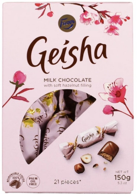 GEISHA 파제르 헤이즐넛 필링 밀크 초콜릿, 3개, 150g