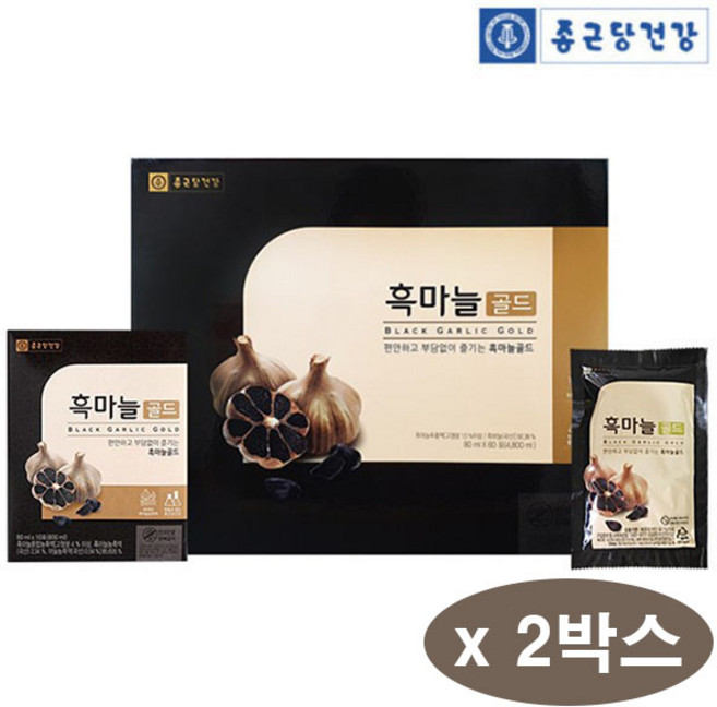 종근당건강 흑마늘골드 흑마늘즙 흑마늘진액 흑마늘농축액 흑마늘액기스 흑마늘액 추출액, 4800ml, 2개