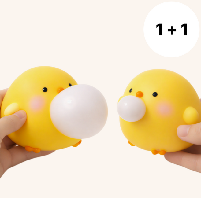 벨리아노 말랑이 병아리 스퀴시 1+1, 2개, 26g, 옐로우