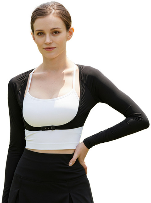 루핏스포츠 여성 골프 자외선차단 냉감 쿨링 볼레로 입는 팔토시 이너웨어 등산 자전거 운전 (후크형)