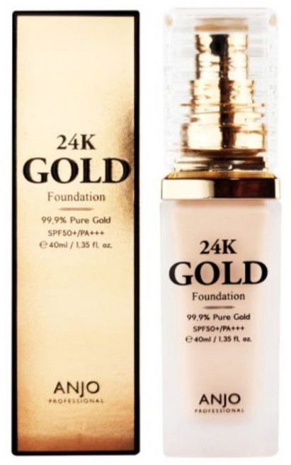 앙쥬 24K 순금 에센셜 골드 파운데이션 40ml SPF 50+/PA+++/ 21호, 1개