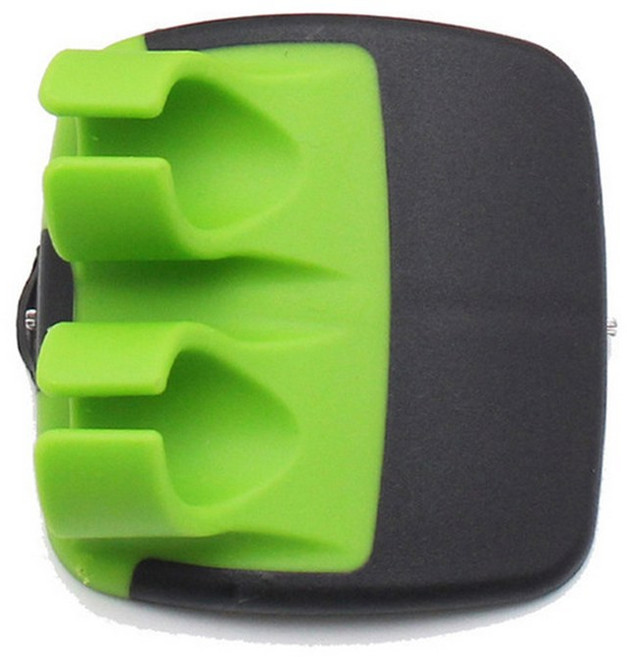 고무 손가락 그립이있는 스테인레스 등에 1PC 필러 편안한 휴대용 당근 스틸 야채, Gr n, 1개