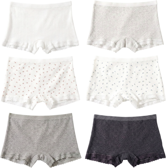 바디스윗 코튼 캔티 주니어 여아 드로즈 사각팬티 6종