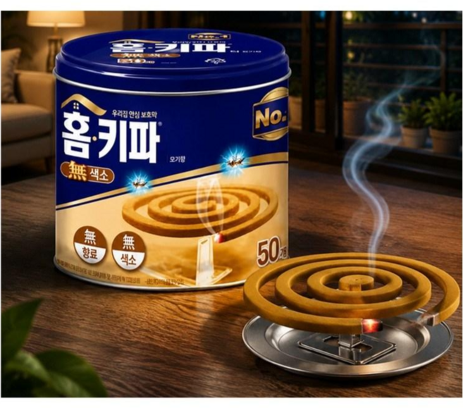 홈키파 디 모기향 50개입, 650g, 6개