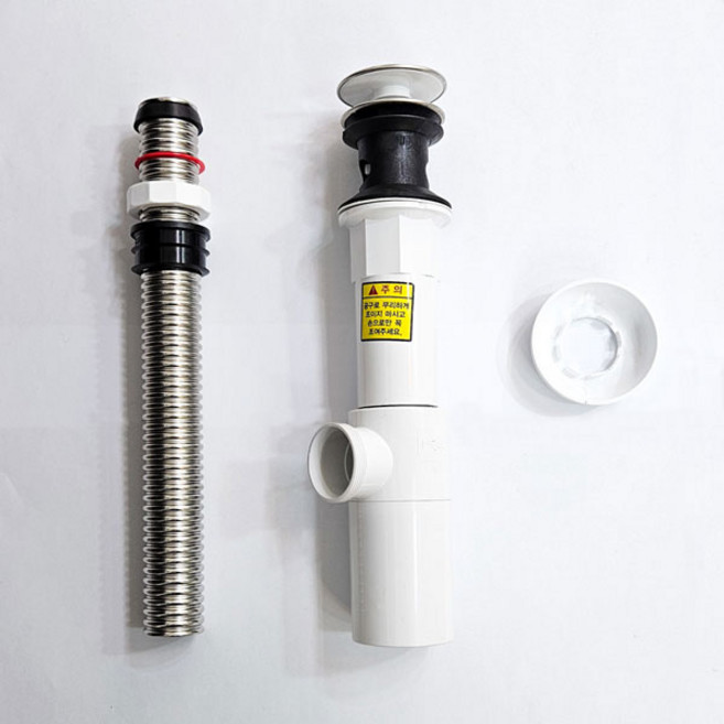 한샘 세면기부속 일체형 I 트랩 와이드 자동폽업 벽트랩 일체형 280mm 세트, 1개