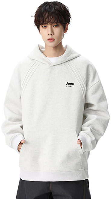 지프스피릿 러프 엣지 오버사이즈 후드티 9125