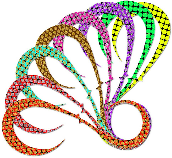 FST 참돔올킬 7080 멀티 만능 타이라바 스커트 (3개입), [A타입] G3-01A_레드골드다이아
